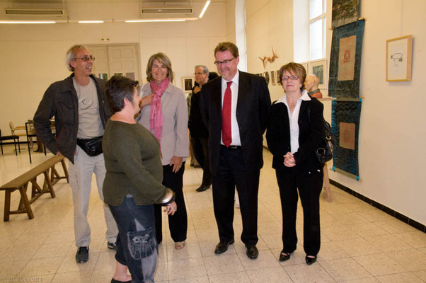 Yvelise Bitoun, Marie Richard, Vincent Eblé et son épouse